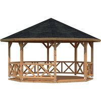 PALMAKO AS Pavillon »Betty 2«, Spitzdach, achteckig, BxHxT: 551 x 346 x 551 cm – braun PALMAKO AS Pavillon »Betty 2«, Spitzdach, achteckig, BxHxT: 551 x 346 x 551 cm – braun