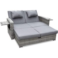 BELLAVISTA Multifunktionsliege, Stahl, inkl. Auflagen, BxHxT: 148 x 90 x 190 cm, Ausziehbares Fußteil – grau Rabatt: 20 % BELLAVISTA Multifunktionsliege, Stahl, inkl. Auflagen, BxHxT: 148 x 90 x 190 cm, Ausziehbares Fußteil – grau Rabatt: 20 %