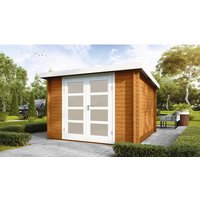 WOLFF FINNHAUS Gartenhaus »Pulti 34-B Typ 5«, BxT: 320 x 260 cm (Außenmaße), Wandstärke: 34 mm – braun Rabatt: 8 %  – 8.32 qm WOLFF FINNHAUS Gartenhaus »Pulti 34-B Typ 5«, BxT: 320 x 260 cm (Außenmaße), Wandstärke: 34 mm – braun Rabatt: 8 %  – 8.32 qm