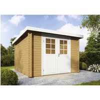 WOLFF FINNHAUS Gartenhaus »Pulti 34-C Typ 2«, BxT: 320 x 320 cm (Außenmaße), Wandstärke: 34 mm – braun Rabatt: 8 %  – 10.24 qm WOLFF FINNHAUS Gartenhaus »Pulti 34-C Typ 2«, BxT: 320 x 320 cm (Außenmaße), Wandstärke: 34 mm – braun Rabatt: 8 %  – 10.24 qm