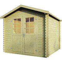 WOLFF FINNHAUS Gartenhaus »Lyon«, BxT: 252 x 262 cm (Aufstellmaße), Satteldach – gruen Rabatt: 8 % – 6.6 qm WOLFF FINNHAUS Gartenhaus »Lyon«, BxT: 252 x 262 cm (Aufstellmaße), Satteldach – gruen Rabatt: 8 % – 6.6 qm