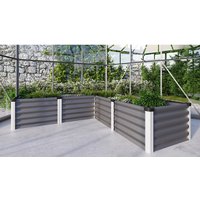 VITAVIA Hochbeet »Meta In+Out 401 M«, BxHxL: 304,71 x 40,3 x 124,68 cm, Zincalume® – grau VITAVIA Hochbeet »Meta In+Out 401 M«, BxHxL: 304,71 x 40,3 x 124,68 cm, Zincalume® – grau