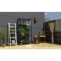 VITAVIA Balkongewächshaus »Stad«, BxLxH: 81 x 42,8 x 158 cm, Aluminium – schwarz VITAVIA Balkongewächshaus »Stad«, BxLxH: 81 x 42,8 x 158 cm, Aluminium – schwarz