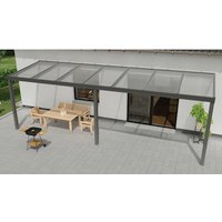 GARDENDREAMS Terrassenüberdachung »Expert«, BxT: 700 x 200 cm, grau / RAL9007 GARDENDREAMS Terrassenüberdachung »Expert«, BxT: 700 x 200 cm, grau / RAL9007