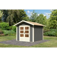 KARIBU Gartenhaus »Talkau 4«, Holz, BxHxT: 244 x 230 x 244 cm (Außenmaße inkl. Dachüberstand) – grau KARIBU Gartenhaus »Talkau 4«, Holz, BxHxT: 244 x 230 x 244 cm (Außenmaße inkl. Dachüberstand) – grau