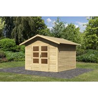 KARIBU Gartenhaus »Talkau 6«, Holz, BxHxT: 274 x 234 x 274 cm (Außenmaße inkl. Dachüberstand) - beige |  Fichte  |  7,29 m² KARIBU Gartenhaus »Talkau 6«, Holz, BxHxT: 274 x 234 x 274 cm (Außenmaße inkl. Dachüberstand) - beige |  Fichte  |  7,29 m²