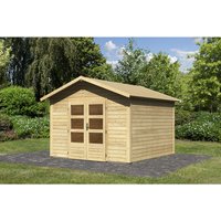 KARIBU Gartenhaus »Talkau«, Holz, BxHxT: 304 x 238 x 304 cm (Außenmaße inkl. Dachüberstand) - beige |  Fichte  |  9 m² KARIBU Gartenhaus »Talkau«, Holz, BxHxT: 304 x 238 x 304 cm (Außenmaße inkl. Dachüberstand) - beige |  Fichte  |  9 m²