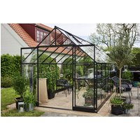 HALLS Gewächshaus »Qube«, 13 m², Aluminium – schwarz HALLS Gewächshaus »Qube«, 13 m², Aluminium – schwarz