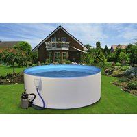 MYPOOL Rundpool, weiß, ØxH: 400 x 90 cm – blau MYPOOL Rundpool, weiß, ØxH: 400 x 90 cm – blau