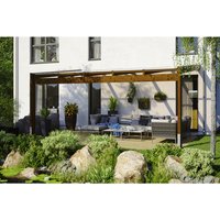 SKANHOLZ Terrassenüberdachung »Novara«, Breite: 557 cm, Dach: Polycarbonat (PC), nussbaum – braun SKANHOLZ Terrassenüberdachung »Novara«, Breite: 557 cm, Dach: Polycarbonat (PC), nussbaum – braun
