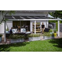 SKANHOLZ Terrassenüberdachung »Garda«, Breite: 648 cm, Dach: Polycarbonat (PC), weiß – weiss SKANHOLZ Terrassenüberdachung »Garda«, Breite: 648 cm, Dach: Polycarbonat (PC), weiß – weiss