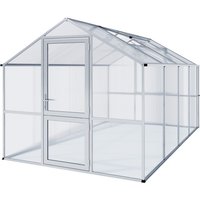 KGT Gewächshaus »Rose«, 10 m², Kunststoff/Aluminium, winterfest – silberfarben KGT Gewächshaus »Rose«, 10 m², Kunststoff/Aluminium, winterfest – silberfarben
