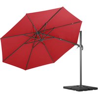 CASAYA Pendelschirm »Paros«, ØxH: 350 x 265 cm, Sonnenschutzfaktor: 80+ – rot CASAYA Pendelschirm »Paros«, ØxH: 350 x 265 cm, Sonnenschutzfaktor: 80+ – rot