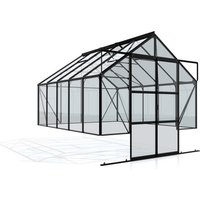 VITAVIA Gewächshaus »Cassandra«, 8,3 m², Aluminium/ESG Glas, winterfest – silberfarben VITAVIA Gewächshaus »Cassandra«, 8,3 m², Aluminium/ESG Glas, winterfest – silberfarben