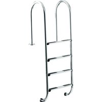 KWAD Pool-Edelstahlleiter, silberfarben, für Einbaubecken KWAD Pool-Edelstahlleiter, silberfarben, für Einbaubecken