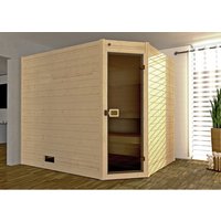 WEKA Ecksauna »Valida Eck 3«, BxHxT: 239 x 203,5 x 189 cm, mit Glastür – beige WEKA Ecksauna »Valida Eck 3«, BxHxT: 239 x 203,5 x 189 cm, mit Glastür – beige