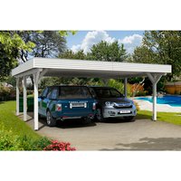 SKANHOLZ Carport »Spessart«, BxT: 611 x 604 cm, Firsthöhe: 258 cm, lasiert – weiss SKANHOLZ Carport »Spessart«, BxT: 611 x 604 cm, Firsthöhe: 258 cm, lasiert – weiss