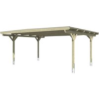 SKANHOLZ Carport »Odenwald«, BxT: 640 x 541 cm, Firsthöhe: 244 cm, unbehandelt – beige SKANHOLZ Carport »Odenwald«, BxT: 640 x 541 cm, Firsthöhe: 244 cm, unbehandelt – beige