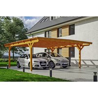 SKANHOLZ Carport »Odenwald«, BxT: 640 x 648 cm, Firsthöhe: 244 cm, lasiert – beige SKANHOLZ Carport »Odenwald«, BxT: 640 x 648 cm, Firsthöhe: 244 cm, lasiert – beige