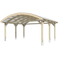 SKANHOLZ Carport »Franken«, BxT: 635 x 541 cm, Firsthöhe: 325 cm, unbehandelt – beige SKANHOLZ Carport »Franken«, BxT: 635 x 541 cm, Firsthöhe: 325 cm, unbehandelt – beige