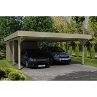 SKANHOLZ Carport »Spessart«, BxT: 611 x 846 cm, Firsthöhe: 258 cm, unbehandelt – beige SKANHOLZ Carport »Spessart«, BxT: 611 x 846 cm, Firsthöhe: 258 cm, unbehandelt – beige