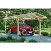 SKANHOLZ Carport »Westerwald«, BxT: 362 x 648 cm, Firsthöhe: 281 cm, unbehandelt – beige SKANHOLZ Carport »Westerwald«, BxT: 362 x 648 cm, Firsthöhe: 281 cm, unbehandelt – beige
