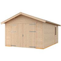 SKANHOLZ Holzgarage »Varberg«, BxT: 370 x 525 cm (Außenmaße), Holz – beige SKANHOLZ Holzgarage »Varberg«, BxT: 370 x 525 cm (Außenmaße), Holz – beige