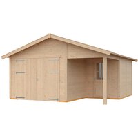 SKANHOLZ Holzgarage »Varberg«, BxT: 500 x 525 cm (Außenmaße), Holz – beige SKANHOLZ Holzgarage »Varberg«, BxT: 500 x 525 cm (Außenmaße), Holz – beige