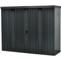 FLORAWORLD Geräteschrank, BxHxT: 228 x 181 x 76 cm (Außenmaß), anthrazit, Stahl – grau FLORAWORLD Geräteschrank, BxHxT: 228 x 181 x 76 cm (Außenmaß), anthrazit, Stahl – grau