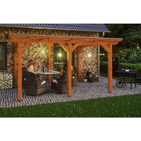 SKANHOLZ Terrassenüberdachung »Siena«, Breite: 434 cm, Dach: Polycarbonat (PC), eiche hell – braun SKANHOLZ Terrassenüberdachung »Siena«, Breite: 434 cm, Dach: Polycarbonat (PC), eiche hell – braun