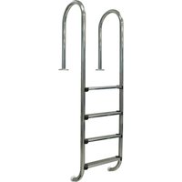 GRE Pool-Leiter, edelstahlfarben, für Einbaubecken – grau GRE Pool-Leiter, edelstahlfarben, für Einbaubecken – grau