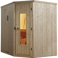 WEKA Ecksauna »Varberg 2«, BxHxT: 194 x 199 x 177 cm – beige WEKA Ecksauna »Varberg 2«, BxHxT: 194 x 199 x 177 cm – beige