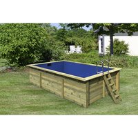 KARIBU Rechteckpool, braun, 17500 l, BxH: 350×125 cm KARIBU Rechteckpool, braun, 17500 l, BxH: 350×125 cm