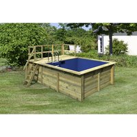 KARIBU Rechteckpool, braun, 9772 l, BxH: 353×125 cm KARIBU Rechteckpool, braun, 9772 l, BxH: 353×125 cm