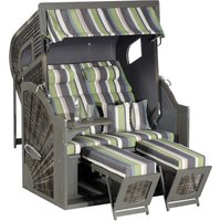 SUNNY SMART Strandkorb »Rustikal«, BxHxT: 135 x 160 x 90 cm, Dreiviertelllieger, vintage_braun/grau SUNNY SMART Strandkorb »Rustikal«, BxHxT: 135 x 160 x 90 cm, Dreiviertelllieger, vintage_braun/grau