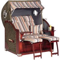 SUNNY SMART Strandkorb »Rustikal«, BxHxT: 140 x 160 x 95 cm, Dreiviertelllieger, cappuccinofarben/mahagoni – braun SUNNY SMART Strandkorb »Rustikal«, BxHxT: 140 x 160 x 95 cm, Dreiviertelllieger, cappuccinofarben/mahagoni – braun