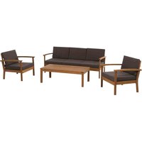 SIENA GARDEN Loungeset, 5 Sitzplätze, Eukalyptusholz, inkl. Auflagen – braun SIENA GARDEN Loungeset, 5 Sitzplätze, Eukalyptusholz, inkl. Auflagen – braun