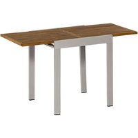 MERXX Ausziehtisch, BxHxT: 65 x 75 x 65 cm, Tischplatte: Akazienholz – silberfarben Rabatt: 17 % MERXX Ausziehtisch, BxHxT: 65 x 75 x 65 cm, Tischplatte: Akazienholz – silberfarben Rabatt: 17 %