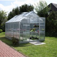 VITAVIA Gewächshaus »Uranus 9900«, 9,9 m², Kunststoff/Aluminium, winterfest – silberfarben VITAVIA Gewächshaus »Uranus 9900«, 9,9 m², Kunststoff/Aluminium, winterfest – silberfarben