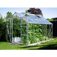 VITAVIA Gewächshaus »Uranus 9900«, 9,9 m², Aluminium/Glas, winterfest – silberfarben VITAVIA Gewächshaus »Uranus 9900«, 9,9 m², Aluminium/Glas, winterfest – silberfarben