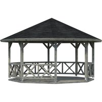 PALMAKO Pavillon »Betty«, Walmdach, achteckig, BxHxT: 615 x 362 x 467 cm – grau PALMAKO Pavillon »Betty«, Walmdach, achteckig, BxHxT: 615 x 362 x 467 cm – grau