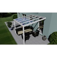 GARDENDREAMS Terrassenüberdachung »Easy Edition«, Breite: 300 cm, Dach: Glas, verkehrsweiß – weiss GARDENDREAMS Terrassenüberdachung »Easy Edition«, Breite: 300 cm, Dach: Glas, verkehrsweiß – weiss