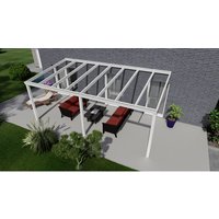 GARDENDREAMS Terrassenüberdachung »Easy Edition«, Breite: 600 cm, Dach: Glas, verkehrsweiß – weiss GARDENDREAMS Terrassenüberdachung »Easy Edition«, Breite: 600 cm, Dach: Glas, verkehrsweiß – weiss