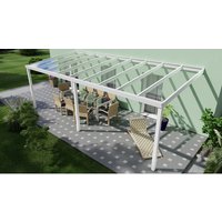 GARDENDREAMS Terrassenüberdachung »Easy Edition«, Breite: 700 cm, Dach: Glas, verkehrsweiß – weiss GARDENDREAMS Terrassenüberdachung »Easy Edition«, Breite: 700 cm, Dach: Glas, verkehrsweiß – weiss