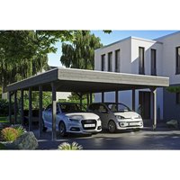 SKANHOLZ Carport »Friesland«, BxT: 557 x 860 cm, Firsthöhe: 254 cm, lasiert – grau SKANHOLZ Carport »Friesland«, BxT: 557 x 860 cm, Firsthöhe: 254 cm, lasiert – grau