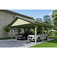 SKANHOLZ Carport »Wallgau«, BxT: 620 x 600 cm, Firsthöhe: 354 cm, imprägniert – gruen SKANHOLZ Carport »Wallgau«, BxT: 620 x 600 cm, Firsthöhe: 354 cm, imprägniert – gruen