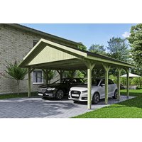 SKANHOLZ Carport »Wallgau«, BxT: 620 x 600 cm, Firsthöhe: 354 cm, imprägniert – gruen SKANHOLZ Carport »Wallgau«, BxT: 620 x 600 cm, Firsthöhe: 354 cm, imprägniert – gruen