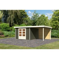 KARIBU Gartenhaus »ASKOLA 6«, Holz, BxHxT: 522 x 216 x 306 cm (Außenmaße inkl. Dachüberstand) - grau |  Fichte  |  9 m² KARIBU Gartenhaus »ASKOLA 6«, Holz, BxHxT: 522 x 216 x 306 cm (Außenmaße inkl. Dachüberstand) - grau |  Fichte  |  9 m²