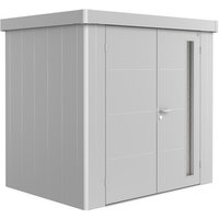 BIOHORT Gerätehaus »Neo 1B«, Stahl, BxHxT: 236 x 222 x 180 cm (Außenmaße) – silberfarben BIOHORT Gerätehaus »Neo 1B«, Stahl, BxHxT: 236 x 222 x 180 cm (Außenmaße) – silberfarben