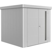 BIOHORT Gerätehaus »Neo 2B«, Stahl, BxHxT: 236 x 222 x 236 cm (Außenmaße inkl. Dachüberstand) – silberfarben BIOHORT Gerätehaus »Neo 2B«, Stahl, BxHxT: 236 x 222 x 236 cm (Außenmaße inkl. Dachüberstand) – silberfarben